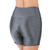 Short Curto Fitness Cinza em Cirrê Cós Alto com Bolso para Treinos Confortáveis - comprar online