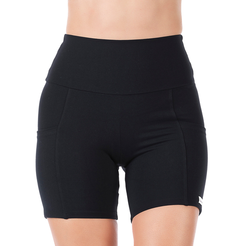 Short Curto Fitness Preto em Suplex Cós Alto com Bolso para Treinos Confortáveis na internet
