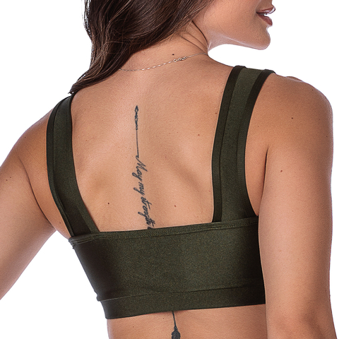Top Fitness com Bojo Removível Verde – Perfeito para Atividades Intensas na internet
