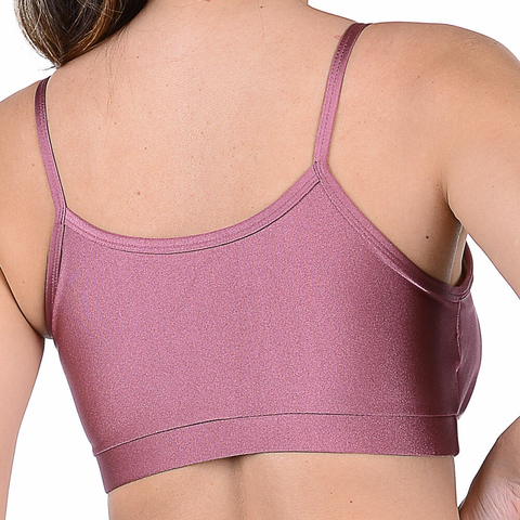 Top Fitness Cirrê Com Bojo Removível Rosa Matte Summer Soul