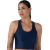 Top Fitness Cirrê Azul Cós Largo Bojo Removível Conforto e Estilo para seus Treinos
