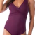 Maiô Body Decote Transpassado Com Bojo Roxo - loja online