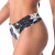 Calcinha de Biquíni Fio Duplo Franzido Lateral Floral Bege na internet