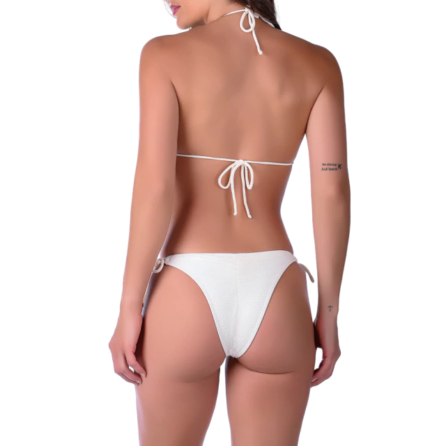 Biquíni Cortininha Sem Bojo - Texturizado Off White - comprar online