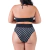Biquíni Frente Única Hot Pants Plus Size Poá Preto Summer Soul na internet