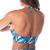 Top Biquíni Cropped Frente Única Com Bojo Abstrato Azul - comprar online