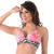 Biquíni Top Cropped Frente Única Com Bojo Estampado Vermelho