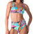 Biquíni Regata Sem Bojo Hot Pants Folhagem Marinho - loja online