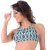 Biquíni Top Cropped Frente Única Sem Bojo Estampado Azul