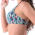 Biquíni Top Cropped Frente Única Sem Bojo Estampado Azul na internet