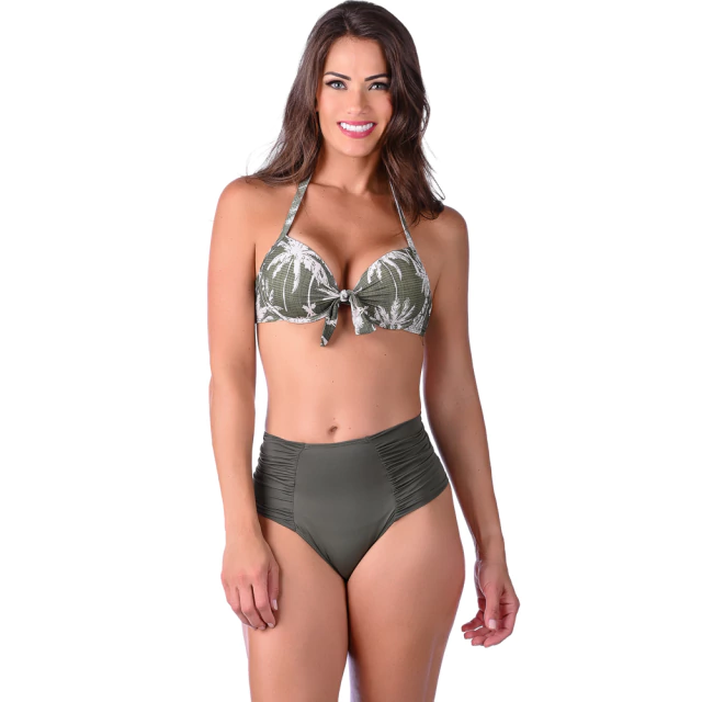 Biquíni Com Bojo Hot Pants Coqueiro Verde - comprar online