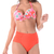 Biquíni Top Com Bojo Meia Taça Nó Frontal Estampado Vermelho - Summer Soul