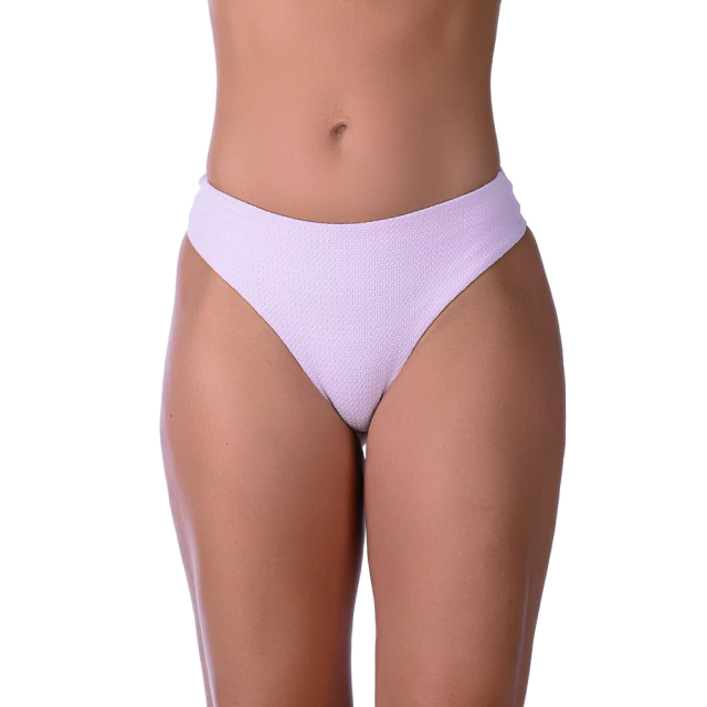 Calcinha de Biquíni Fio Duplo Cintura Baixa - Texturizado Rosa Claro - comprar online