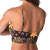 Top Biquíni Cropped Alça Regulável Com Bojo Removível Folhagem Preto - comprar online