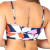 Biquíni Top Cropped Alça Regulável Com Bojo Removível Abstrato Azul - comprar online