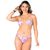 Biquíni Cortininha Empina Bumbum Folhagem Rosa - comprar online