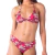 Calcinha de Biquíni Fio Duplo Cintura Baixa Floral Vermelho - Summer Soul
