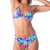 Calcinha de Biquíni Fio Duplo Cintura Baixa Floral Azul - Summer Soul