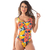 Maiô Com Bojo e Fecho Estampado Laranja - comprar online