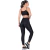 Conjunto Fitness Cirrê Top Com Bojo Removível e Calça Cós Alto Preto - comprar online