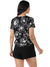 Short Doll Feminino Manga Curta Estampado Preto - comprar online