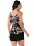 Short Doll Feminino Com Alça Estampado Marrom - comprar online