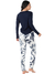 Pijama Feminino Longo Estampado Branco - comprar online