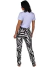 Pijama Feminino Manga Curta Estampado Zebra Preto na internet