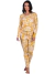 Pijama Feminino Longo Floral Amarelo - comprar online