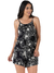 Short Doll Feminino Com Alça Estampado Preto