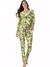 Pijama Feminino Longo Estampado Verde