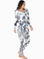 Pijama Feminino Longo Estampado Branco na internet