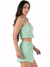 Short Doll Feminino Com Alça Verde na internet