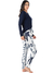 Pijama Feminino Longo Estampado Branco na internet