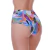 Calcinha de Biquíni Hot Pants Floral Colorido Lateral Dupla Franzida