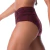 Calcinha de Biquíni Hot Pants Cós Franzido Marrom Escuro