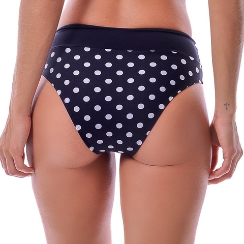 Calcinha de Biquíni Cintura Baixa Poá Preto Summer Soul - comprar online