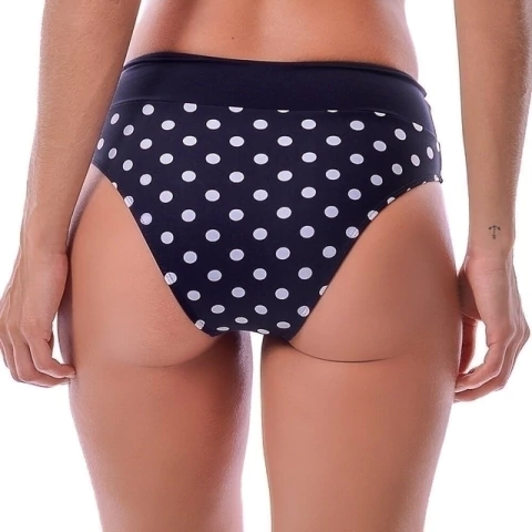 Calcinha de Biquíni Cintura Baixa Poá Preto Summer Soul - comprar online