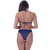 Biquíni Feminino Azul Meia Taça e com Cintura Alta - comprar online