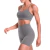 Conjunto Fitness Suplex Short Curto e Top Mescla