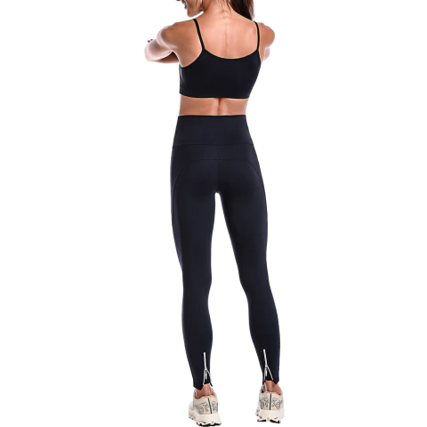 Conjunto Fitness Suplex Top Com Bojo Removível e Calça Cós Alto Preto - comprar online