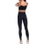 Conjunto Fitness Suplex Top Com Bojo Removível e Calça Cós Alto Preto - comprar online