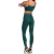 Conjunto Fitness Suplex Top Com Bojo Removível e Calça Cós Alto Verde - comprar online