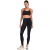 Calça Legging Fitness Pezinho Cós Alto de Cirrê Preto - Summer Soul