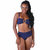 Calcinha de Biquíni Hot Pants Franzido Liso Azul Marinho - Summer Soul