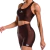 Conjunto Fitness Cirrê Short e Top Marrom na internet