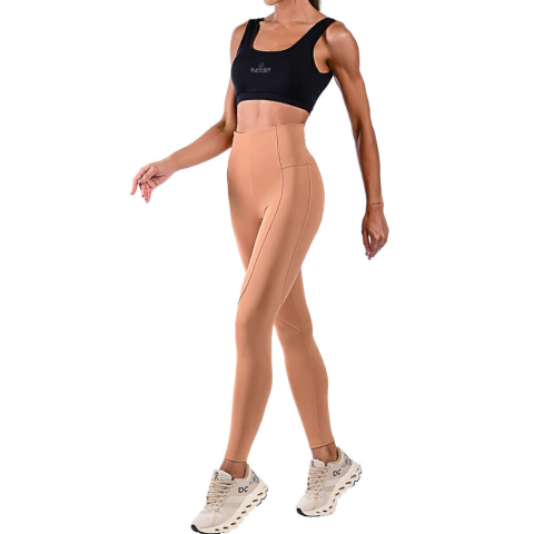 Conjunto Fitness de Alta Sustentação Suplex Preto e Marrom - Conforto e Tecnologia na internet