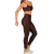 Conjunto Fitness Cirrê Top Com Bojo Removível e Calça Cós Alto Marrom na internet