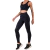 Conjunto Fitness Top Com Bojo Removível e Calça Cós Alto - Suplex Preto na internet