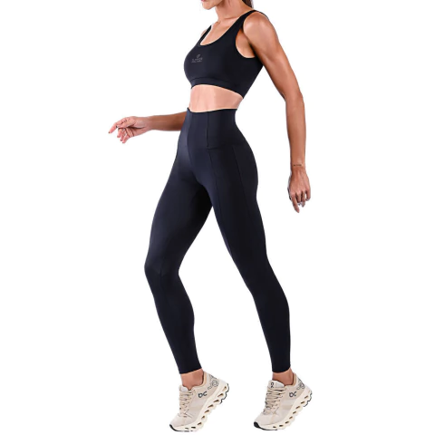 Conjunto Fitness de Alta Sustentação Suplex Preto - Conforto e Tecnologia na internet